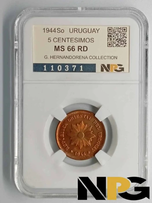 1944So Uruguay 5 Centesimos