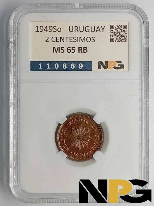 1949So Uruguay 2 Centesimos
