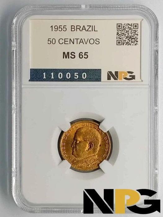 1955 Brazil 50 Centavos
