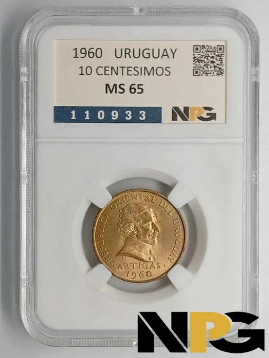1960 Uruguay 10 Centesimos