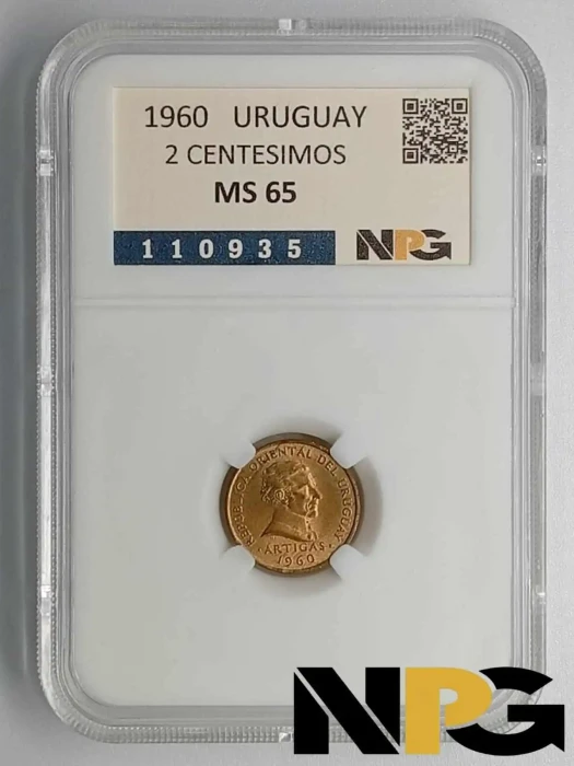 1960 Uruguay 2 Centesimos
