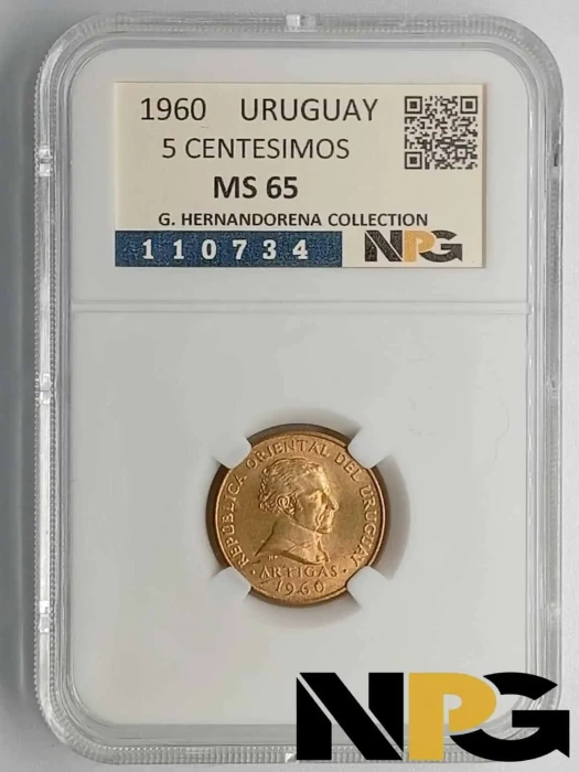 1960 Uruguay 5 Centesimos