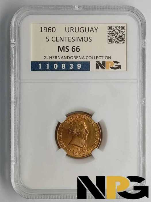 1960 Uruguay 5 Centesimos