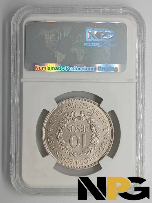 1961 Uruguay 10 Pesos -  1 - Uruguay