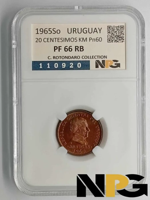 1965So Uruguay 20 Centesimos