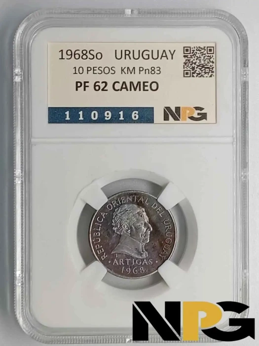 1968So Uruguay 10 Pesos