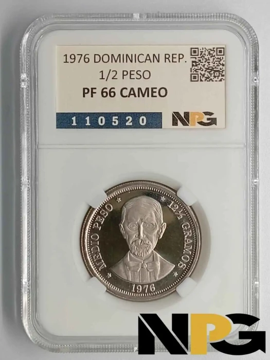 1976 Dominican Republic  1/2 peso